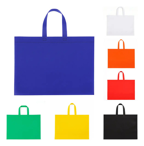 100 Bolsas Ecologicas Reutilizables Non Woven 33x45x12 Cm | Meses sin interés