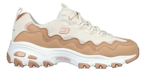 Tenis Lifestyle Skechers Dlites - Blanco-café