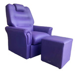 Sillon Poltrona Reclinable Con Puff  Banqueta Cuadrada 