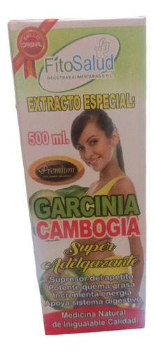 Jarabe Tonico Garcinia Cambogia Adelgazante Frascos 500 Ml