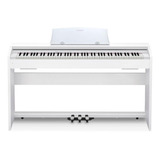 Piano Digital Casio Px-770 We Com Móvel Branco Com Pedais