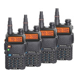 4 Radio Ht Dual Band(uhf+vhf) Baofeng Uv-5r 5 Watts + Fone