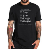 Camiseta Unisex Horma Recta Matemática God Creation Negro