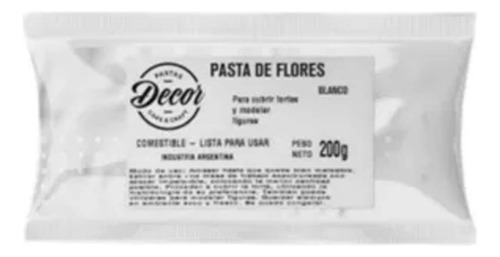 Pasta De Flores Decorcake X 200 Grs