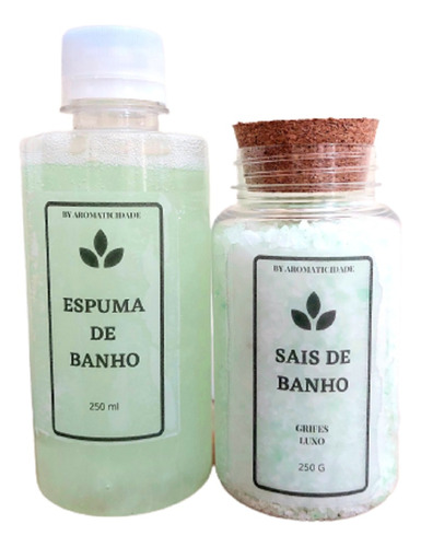 Kit Espuma De Banho + Sais Aromáticos Banheira Fragrâncias