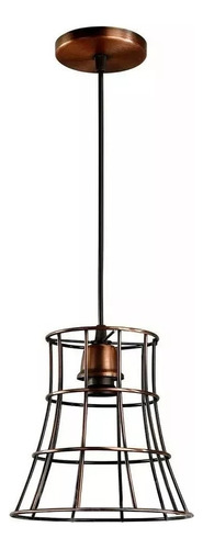 Colgante Moderno 1 Luz Liston Vintage Cobre Viejo Apto Led