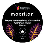 Lenços Re-01 Removedores De Esmalte Macrilan - Neutra