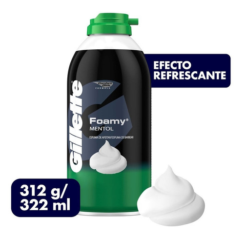 Espuma De Afeitar Gillette Foamy Mentol 312 G