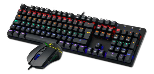 Kit Teclado + Mouse 6400 Dpi Gamer Rgb Usb Pcreg