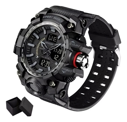 Relogio Masculino Sanda Com Led Militar Esportivo Original