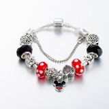 Pulsera Pandor Disney Charms Compatible Brazalete Plata