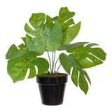 Planta Monstera De Hojas Artificial 40cm Calidad Premium