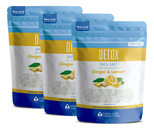 Detox - Sal De Bano (paquete De 3) 2 Libras Cada Una, 6 Libr