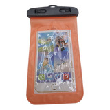 Funda Sumergibles Protectora De Agua Celular Color Naranja