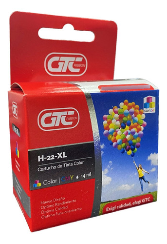 Cartucho De Impresora 22 Xl Color Gtc Compatible Hp 14ml