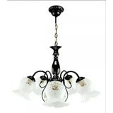 Lampara Colgante 5 Luces Olaf Flower Grafito Leooluxurybrand