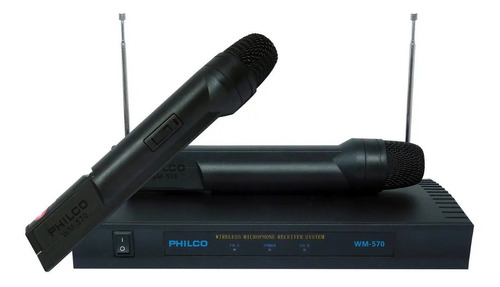 Kit 2 Microfonos Inalambricos Vhf Philco / Tecnocenter Ccó