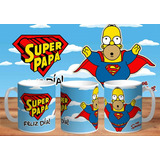 Taza - Tazón  Dia Del Padre Simpson: Super Papá