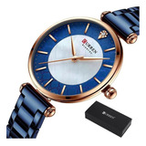 Reloj Curren Elegante De Cuarzo Impermeable Para Mujer