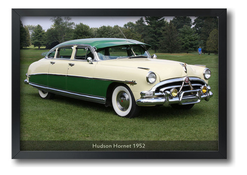 Quadro Carro Antigo Hudson Hornet 1952 Com Moldura A2