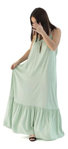 Vestido Largo Musculosa Poplin 9190