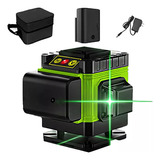 Laser Level 8 Líneas, Color Verde, Recargable, 3d, Autonivel