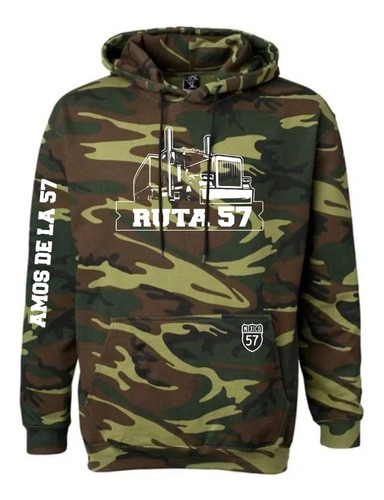 Sudadera Modelo Trailero Ruta 57 Estampado Reflejante