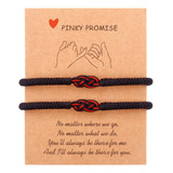 Duo Pulseras Tibetana Pareja Amigos Pinky Promise B829