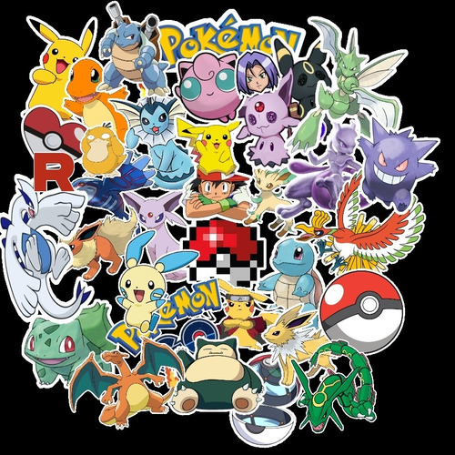 Stickers Pokemon Pack 50 Unidades Anime Dibujos Animados 