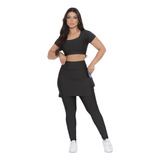 Conjunto Moda Evangélica Fitness Academia Caminhada Modesta