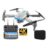 Drone Cuadricoptero Doble Camara 4k Plegable Hd Wifi Estuche Color Gris