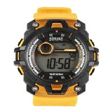 Reloj Strike Watch M1127-0kka Hombre Deportivo Color De La Correa Amarillo Color Del Bisel Negro Color Del Fondo Negro