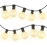 Redlemon Serie De Luces Para El Exterior Con 25 Focos Vintage De Luz Cálida (7.5 M), Guirnalda De Luz Decorativa, Resistente Al Agua Y Lluvia, Ideal Para El Jardín, Terraza, Restaurante Y Patio