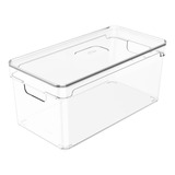 Organizador De Despensa Con Tapa Clear 30 X 15 X 13 Cm