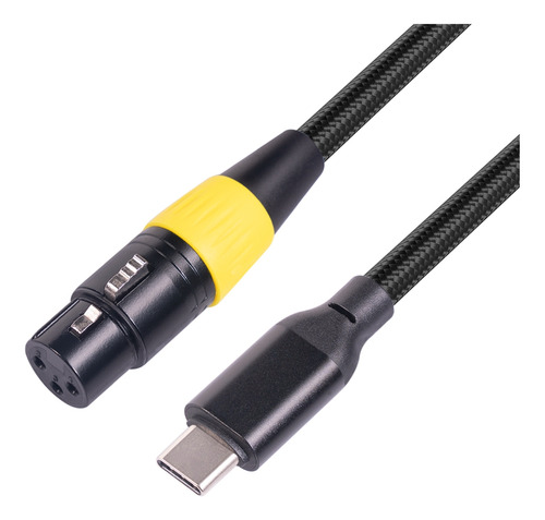 Cabo Q8usb C Para Xlr Fêmea C Macho Para Microfone Fêmea Xlr