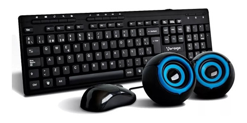 Kit Vorago Kms104 De Teclado, Mouse Y Bocinas Alámbrico