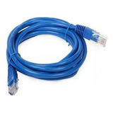 Cabo De Rede Rj45 3m Ethernet Patch Cord Cat5e Azul 3 Metros