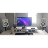 Mesa Home Studio + Suporte Monitores De Referência + Cadeira