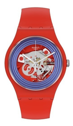 Reloj Unisex Swatch  So29r103 Blue Rings Red Agente Oficial