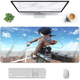 Mouse Pad Largo Mikasa Equipo De Maniobras Aot Anime 30x70cm