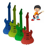 10 Guitarra De Plástico Colorida,brinquedo,infantil Atacado 