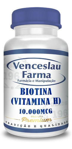 Biotina (vitamina H) 10.000mcg (fortalecimento Do Cabelo)