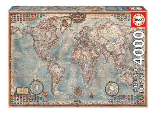 Rompecabezas De 4,000 Piezas - El Mapa Mundial