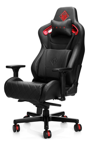 Silla De Escritorio Hp Omen Gamer Ergonómica  Negra Y Roja