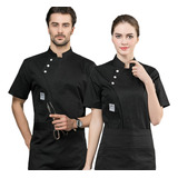 Camisa De Manga Corta, Uniforme De Chef, Algodón