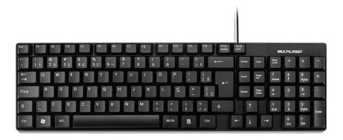 Teclado Multilaser Tc193 Qwerty Português Brasil Cor Preto