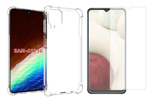 Capa Capinha Case + Pelicula Vidro P/ Samsung Galaxy A12 6.5