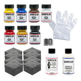 Kit 7 Colores Universal / Cuero / Tela + Aplicador + Finish