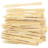 Mini Tenedor 9 Cm Natural Bambu Pack X 100 Unidades Mam Gastronomía