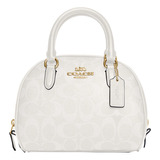 Bolsa Coach Original Sydney Satchel In Signature White Cross Color Blanco